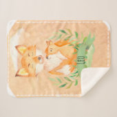 Customizable Fox Baby Blanket Sherpa シェルパブランケット (正面(横))