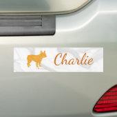 Customizable French Bulldog Pastel - Frenchie バンパーステッカー (車上)