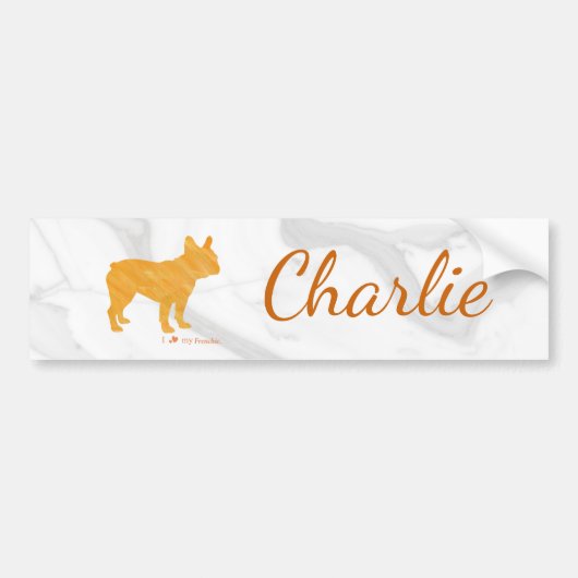 Customizable French Bulldog Pastel - Frenchie バンパーステッカー (正面)