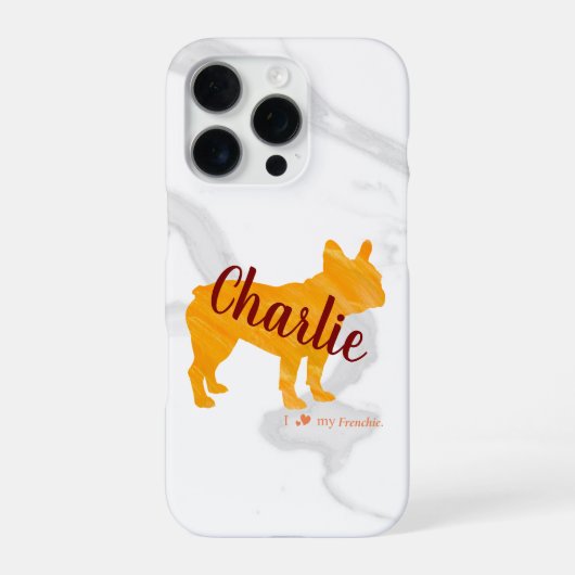 Customizable French Bulldog Pastel - Frenchie iPhoneケース (裏面)