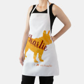 Customizable French Bulldog Pastel Orange Frenchie エプロン (インサイチュ)
