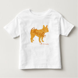 Customizable French Bulldog Pastel Orange Frenchie トドラーTシャツ