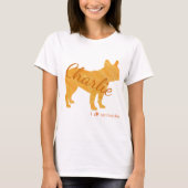 Customizable French Bulldog Pastel Orange Frenchie Tシャツ (正面)