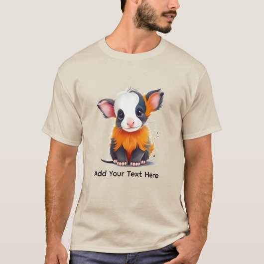 Customizable Funny Baby Cow Tシャツ (正面)