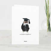 Customizable Funny Cat High School Graduation カード (裏面)