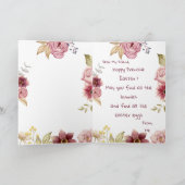 Customizable Funny Frenchie Easter Greeting Card カード (内部)