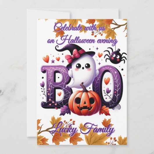 Customizable Funny Halloween card 招待状 (正面)