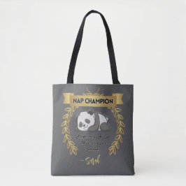 Customizable Funny Panda Nap Champion トートバッグ