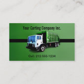 CUSTOMIZABLE Garbage Truck Carting Company 名刺 (裏面)