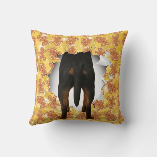 Customizable Gingerbread Pet Pop-out クッション (裏面)