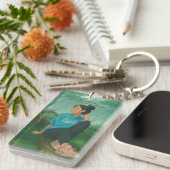 Customizable Girl Quoted キーホルダー (正面右)