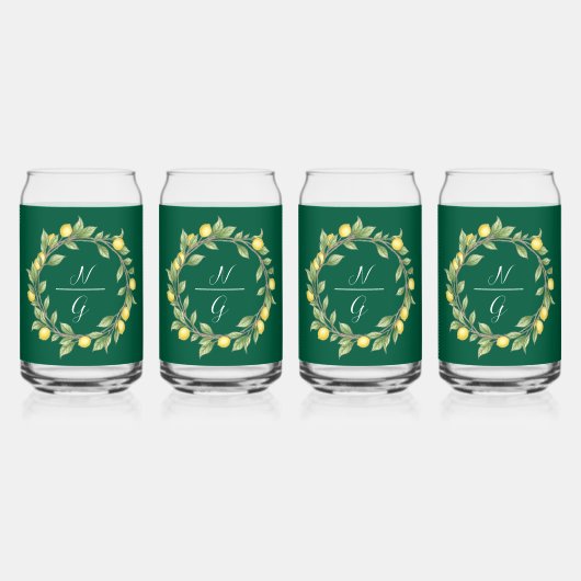 Customizable Glass Drinkware with Tropical Style ガラス缶 (正面)