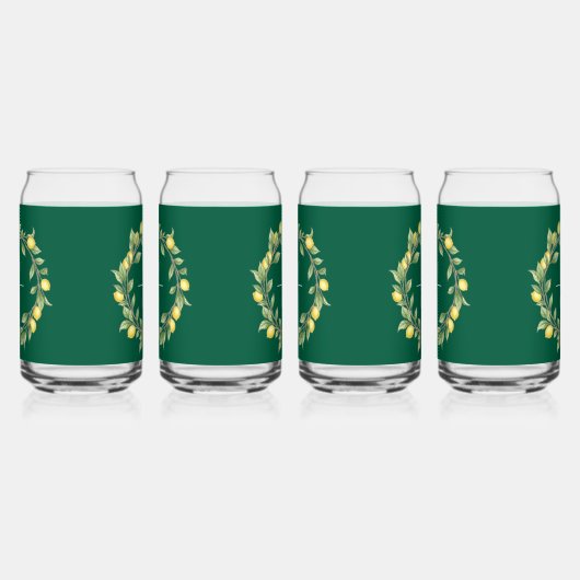 Customizable Glass Drinkware with Tropical Style ガラス缶 (左)