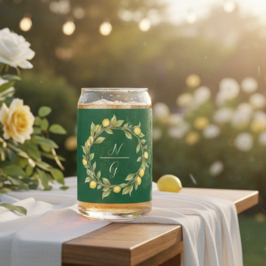 Customizable Glass Drinkware with Tropical Style ガラス缶