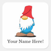 Customizable Gnome Stickers スクエアシール (正面)