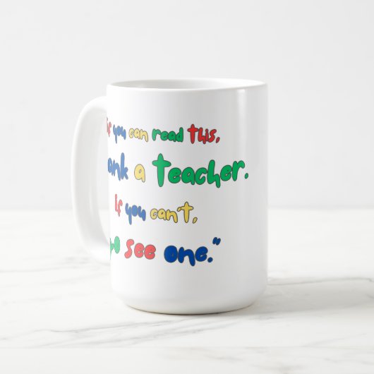 Customizable Go see a Teacher コーヒーマグカップ (正面左)