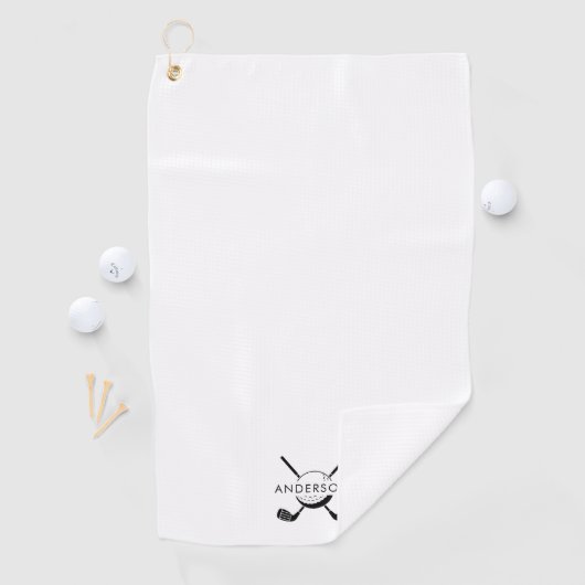 Customizable Golf Towel Featuring Name and Logo ゴルフタオル (インサイチュ)