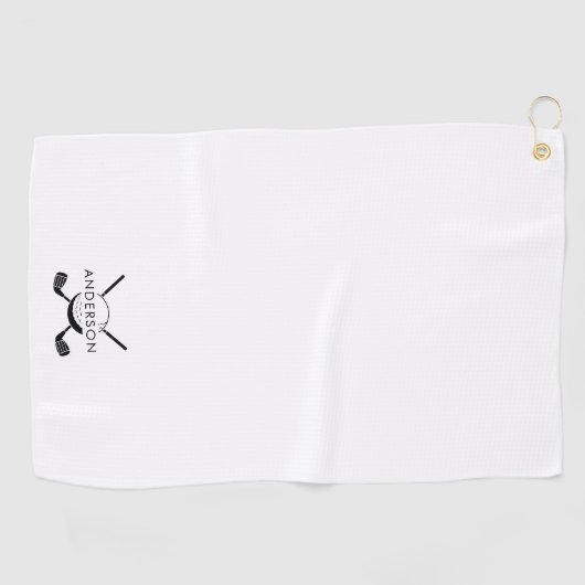 Customizable Golf Towel Featuring Name and Logo ゴルフタオル (横)