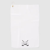 Customizable Golf Towel Featuring Name and Logo ゴルフタオル (正面)