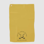 Customizable Golf Towel Featuring Text and Logo ゴルフタオル (正面)