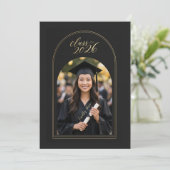 Customizable Graduate Celebration Invite | Elegant 招待状 (スタンド正面)