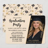 Customizable Graduation Invitation with Photo 招待状 (正面/裏面)