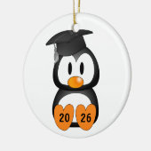 Customizable Graduation Penguin セラミックオーナメント (左)