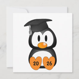 Customizable Graduation Penguin 招待状