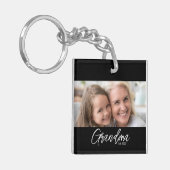 Customizable Grandma Est Year Photo キーホルダー (正面左)