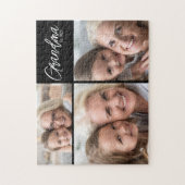 Customizable Grandma Established Year 3 Photo ジグソーパズル (縦)