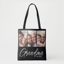 Customizable Grandma Established Year 3 Photo トートバッグ