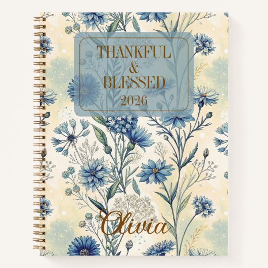 Customizable Gratitude Affirmations for Women ノートブック (正面)