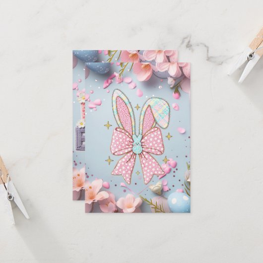 Customizable Greating Easter カード (正面/裏面インサイチュ)