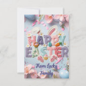 Customizable Greating Easter カード (裏面)