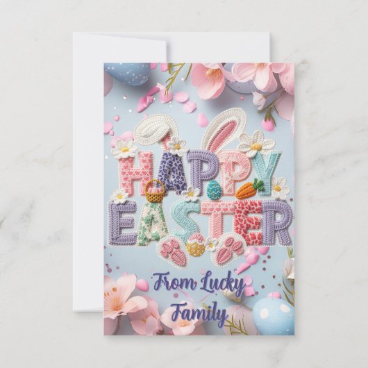 Customizable Greating Easter カード (裏面)