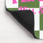 Customizable Green Checkered Teacher Clipboard  マウスパッド (コーナー)