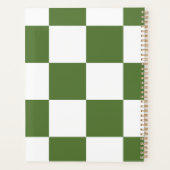Customizable Green Checkered Teacher Planner プランナー手帳 (裏面)