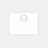 Customizable Green Chic Crab Sticky Notes ポストイット (正面)