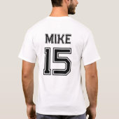 customizable groom bachelor party jersey  tシャツ (裏面)