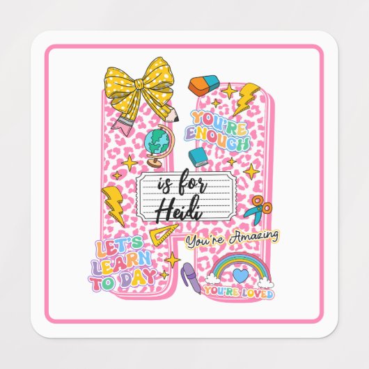 Customizable “H is for” Alphabet Art – Inspiration ラベル (デザイン1)