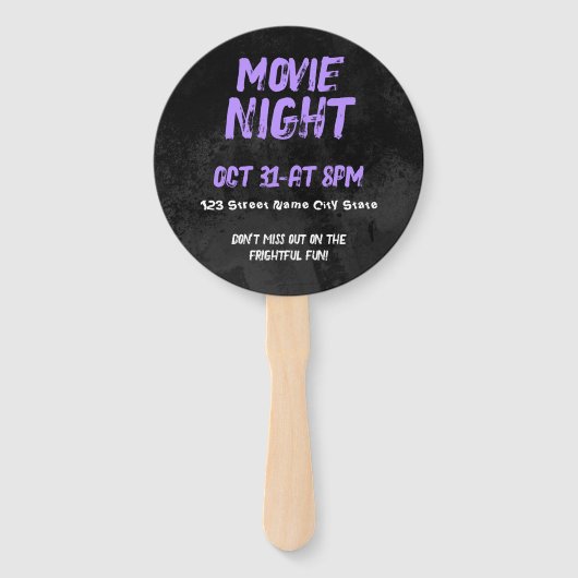 Customizable Halloween Movie Night ハンドファン (正面)