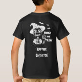 Customizable Halloween Skeleton T-shirt boy Tシャツ (裏面)