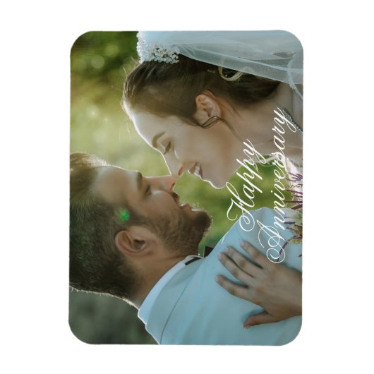 Customizable Happy Anniversary Photo Magnet Design マグネット (縦)