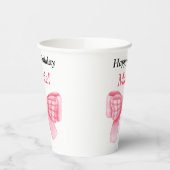Customizable Happy Birthday Bow Paper Cup 紙コップ (左)