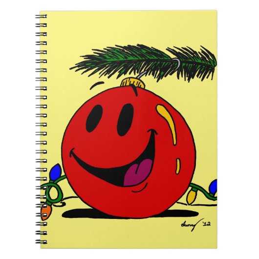 Customizable Happy Ornament Notebook  ノートブック (正面)