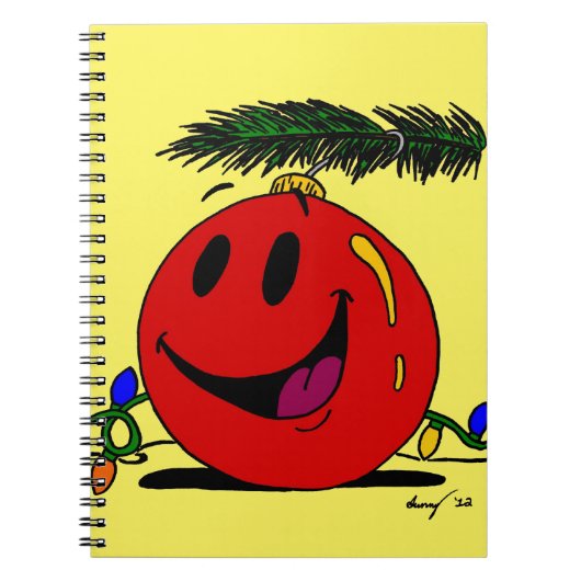 Customizable Happy Ornament Notebook  ノートブック (正面)