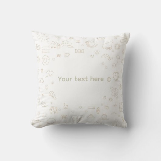 Customizable Happy Place – Pillow クッション (正面)