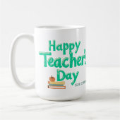 Customizable Happy Teachers Day Mug コーヒーマグカップ (左)