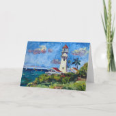 Customizable Hawaiian Diamondhead Lighthouse サンキューカード (正面)