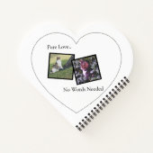 Customizable Heart Shaped Pet Notebook ノートブック (裏面)